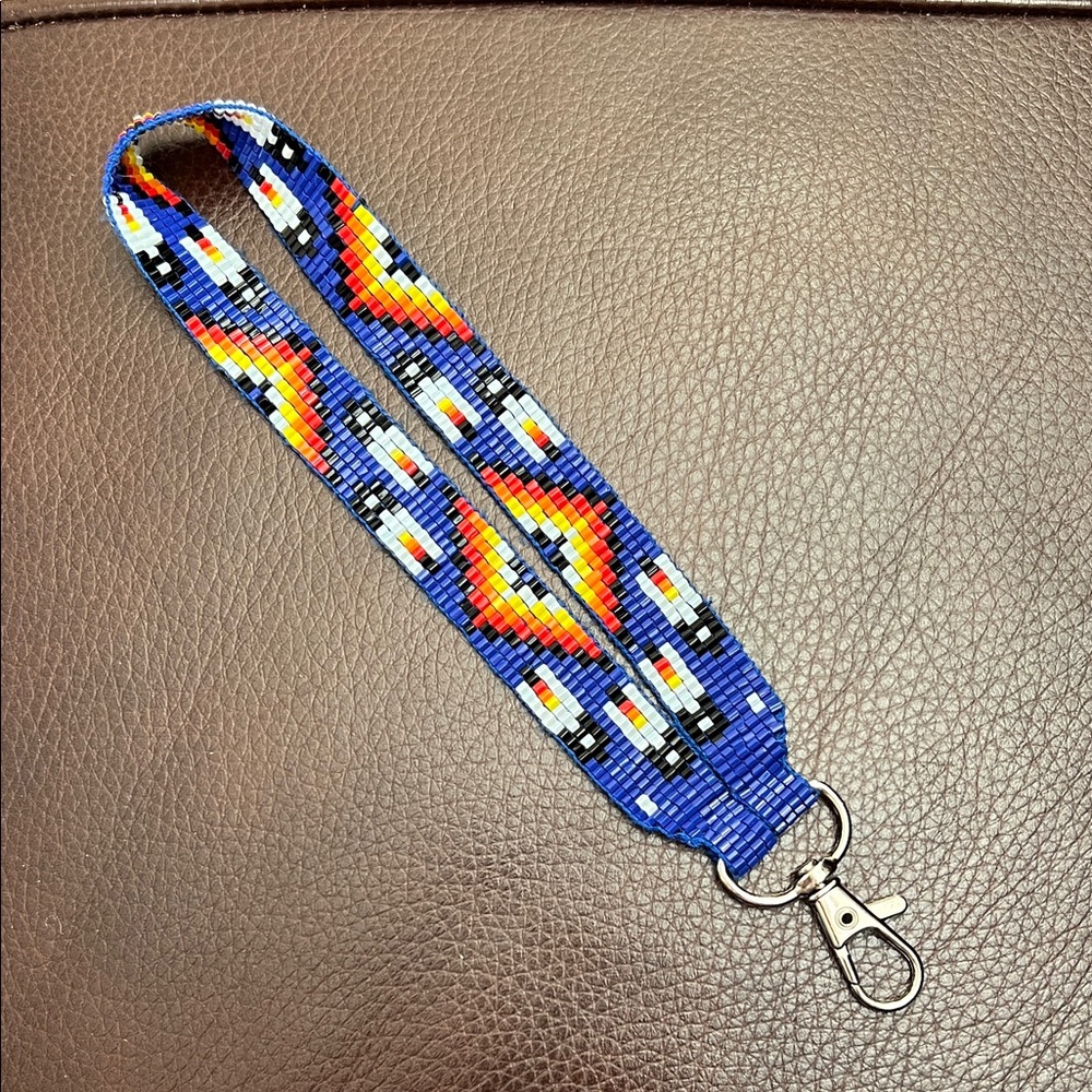 Colorful Beaded Keychain Lanyard